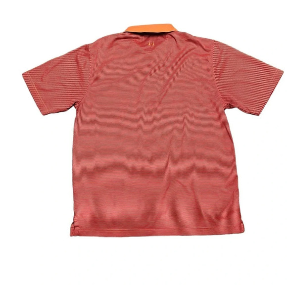 Greg Norman Polo Shirt Mens M  Spice Orange PlayDry Striped Golf Outdoor Rugby - Picture 3 of 10